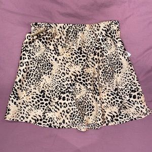 Animal Print Mini Skirt